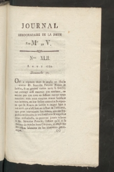 Journal Hebdomadaire de la Diette de Varsovie. 1789, nr 42
