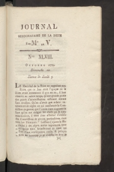 Journal Hebdomadaire de la Diette de Varsovie. 1789, nr 48