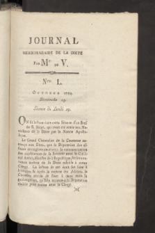 Journal Hebdomadaire de la Diette de Varsovie. 1789, nr 50