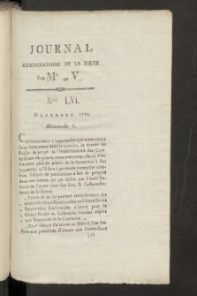 Journal Hebdomadaire de la Diette de Varsovie. 1789, nr 56