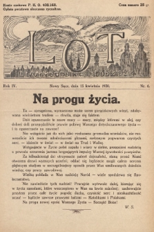 Lot : dwutygodnik młodzieży. 1930, nr 6