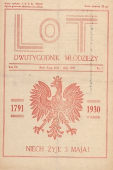 Lot : dwutygodnik młodzieży. 1930, nr 7