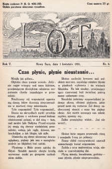 Lot : dwutygodnik młodzieży. 1931 V, nr 6