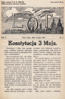 Lot : dwutygodnik młodzieży. 1931 V, nr 7