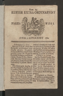 Kuryer Extra-Ordynaryiny Warszawski. 1760, nr 23