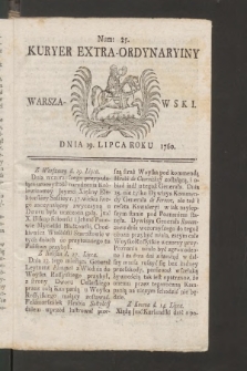 Kuryer Extra-Ordynaryiny Warszawski. 1760, nr 25