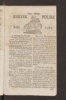 Kuryer Polski. 1760, nr 39