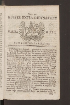 Kuryer Extra-Ordynaryiny Warszawski. 1760, nr 41