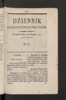 Dziennik Patryotycznych Politykow. 1793, nr 8