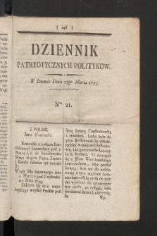 Dziennik Patryotycznych Politykow. 1793, nr 21