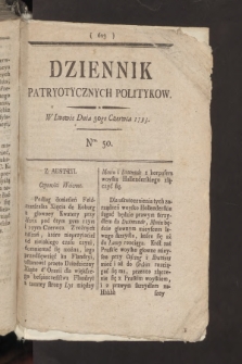 Dziennik Patryotycznych Politykow. 1793, nr 50