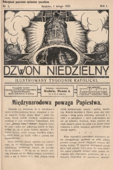 Dzwon Niedzielny : ilustrowany tygodnik katolicki. 1925, nr 5
