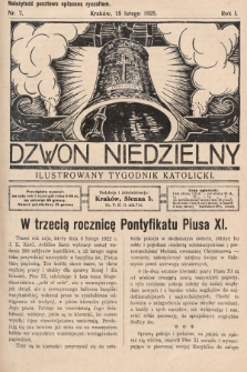 Dzwon Niedzielny : ilustrowany tygodnik katolicki. 1925, nr 7
