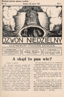 Dzwon Niedzielny : ilustrowany tygodnik katolicki. 1925, nr 13