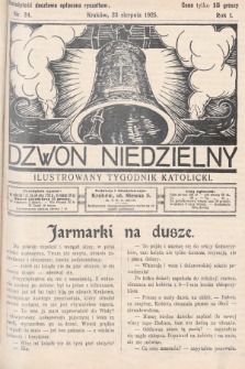 Dzwon Niedzielny : ilustrowany tygodnik katolicki. 1925, nr 34