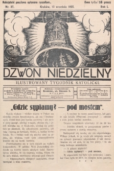 Dzwon Niedzielny : ilustrowany tygodnik katolicki. 1925, nr 37