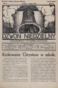 Dzwon Niedzielny : ilustrowany tygodnik katolicki. 1927, nr 6