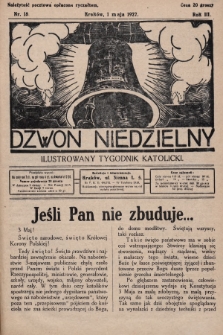 Dzwon Niedzielny : ilustrowany tygodnik katolicki. 1927, nr 18
