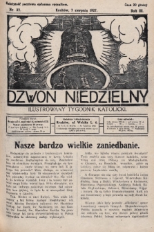 Dzwon Niedzielny : ilustrowany tygodnik katolicki. 1927, nr 32