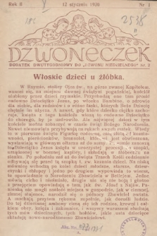 Dzwoneczek : dodatek dwutygodniowy do „Dzwonu Niedzielnego". 1930, nr 2