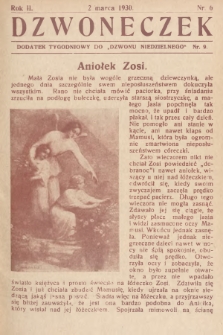 Dzwoneczek : dodatek tygodniowy do „Dzwonu Niedzielnego". 1930, nr 9