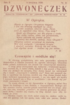Dzwoneczek : dodatek tygodniowy do „Dzwonu Niedzielnego". 1930, nr 14