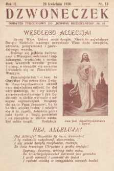 Dzwoneczek : dodatek tygodniowy do „Dzwonu Niedzielnego". 1930, nr 16