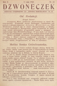 Dzwoneczek : dodatek tygodniowy do „Dzwonu Niedzielnego". 1930, nr 19