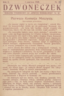 Dzwoneczek : dodatek tygodniowy do „Dzwonu Niedzielnego". 1930, nr 22
