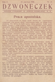 Dzwoneczek : dodatek tygodniowy do „Dzwonu Niedzielnego". 1930, nr 24