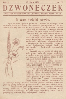 Dzwoneczek : dodatek tygodniowy do „Dzwonu Niedzielnego". 1930, nr 28