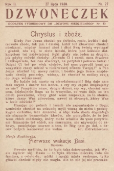 Dzwoneczek : dodatek tygodniowy do „Dzwonu Niedzielnego". 1930, nr 30