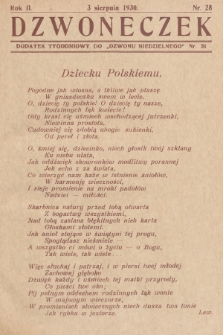 Dzwoneczek : dodatek tygodniowy do „Dzwonu Niedzielnego". 1930, nr 31