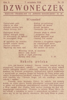 Dzwoneczek : dodatek tygodniowy do „Dzwonu Niedzielnego". 1930, nr 36