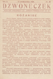 Dzwoneczek : dodatek tygodniowy do „Dzwonu Niedzielnego". 1930, nr 41