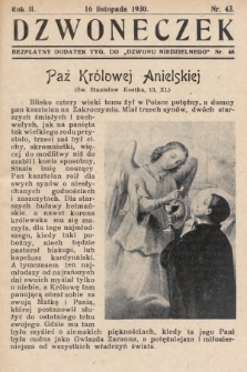 Dzwoneczek : bezpłatny dodatek tygodniowy do „Dzwonu Niedzielnego". 1930, nr 46