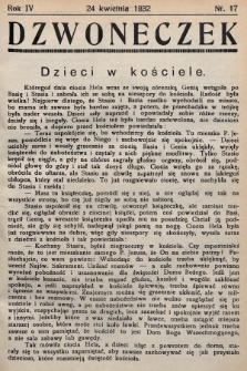 Dzwoneczek. 1932, nr 17