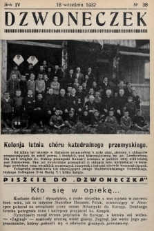 Dzwoneczek. 1932, nr 38