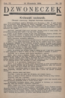Dzwoneczek. 1934, nr 38