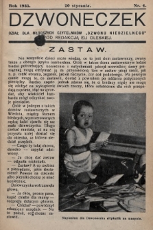 Dzwoneczek : dział dla młodszych czytelników „Dzwonu Niedzielnego". 1935, nr 4