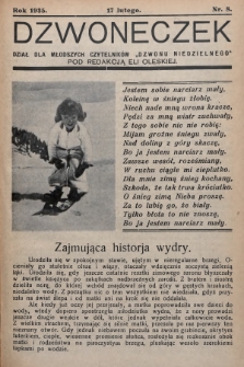 Dzwoneczek : dział dla młodszych czytelników „Dzwonu Niedzielnego". 1935, nr 8