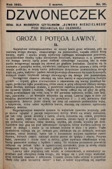 Dzwoneczek : dział dla młodszych czytelników „Dzwonu Niedzielnego". 1935, nr 10