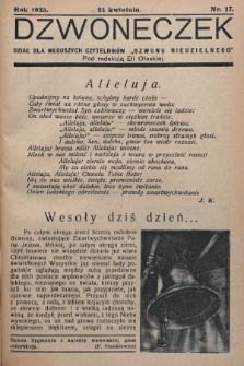 Dzwoneczek : dział dla młodszych czytelników „Dzwonu Niedzielnego". 1935, nr 17