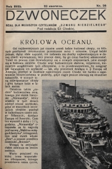 Dzwoneczek : dział dla młodszych czytelników „Dzwonu Niedzielnego". 1935, nr 26