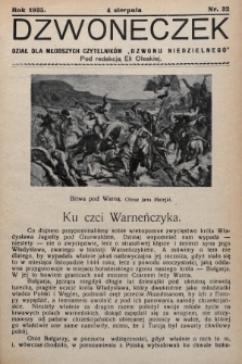 Dzwoneczek : dział dla młodszych czytelników „Dzwonu Niedzielnego". 1935, nr 32