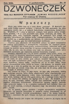 Dzwoneczek : dział dla młodszych czytelników „Dzwonu Niedzielnego". 1935, nr 41