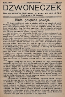 Dzwoneczek : dział dla młodszych czytelników „Dzwonu Niedzielnego". 1935, nr 43