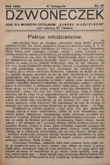 Dzwoneczek : dział dla młodszych czytelników „Dzwonu Niedzielnego". 1935, nr 47