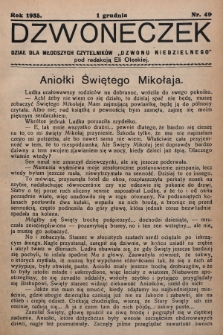 Dzwoneczek : dział dla młodszych czytelników „Dzwonu Niedzielnego". 1935, nr 49