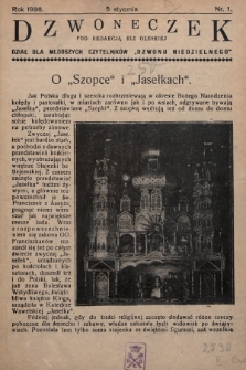 Dzwoneczek : dział dla młodszych czytelników „Dzwonu Niedzielnego". 1936, nr 1